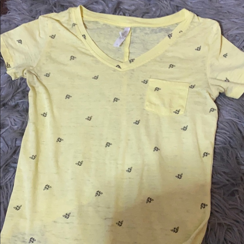 Yellow ( kinda see through ) bee shirt